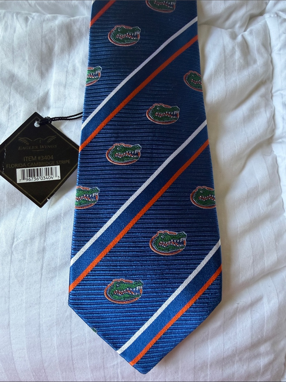 University of Florida gators tie silk blue orange new with tags